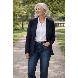 Chico’s So Slimming Girlfriend Ankle Jeans size 00 Medium Blue Denim